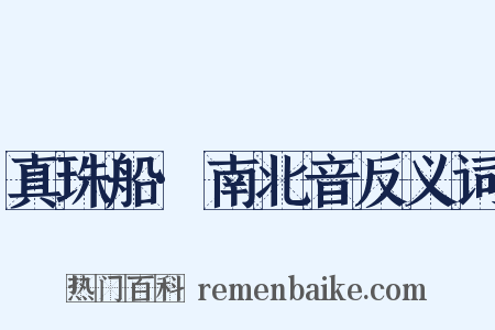 真珠船·南北音反义词是什么意思的图片